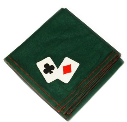 Card Table Cover: Card Suits Pair Design, Green main image